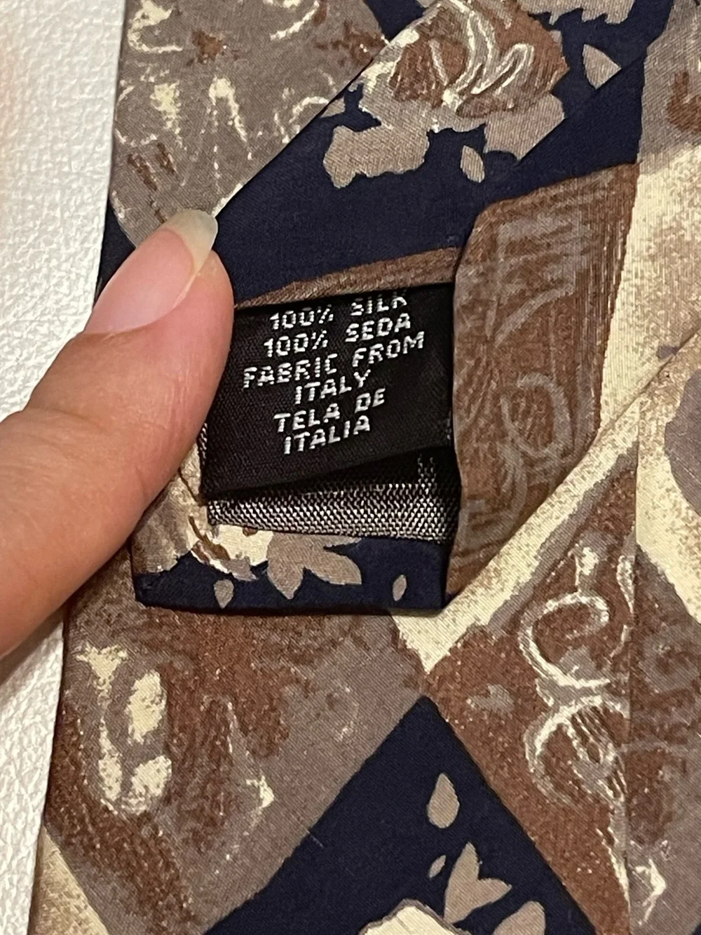 Vintage Natura Italian Silk Tie - Picture 3 of 4